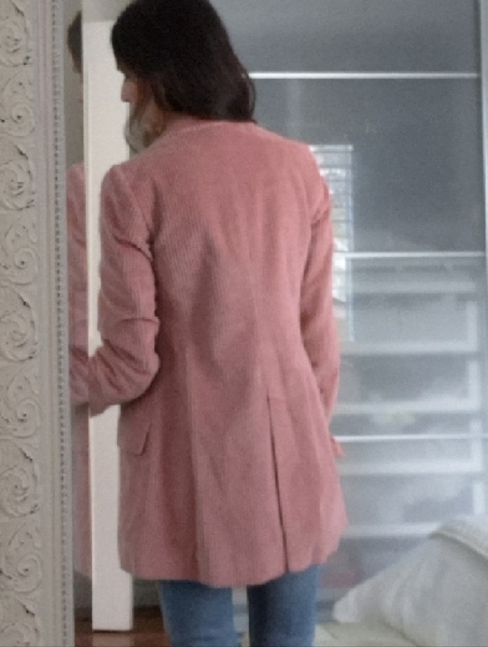 Wilfred Dusty Pink Double-Breasted Corduroy Blazer - Picture 3 of 6